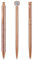 3 Pcs Crystal Metal Rose Gold Pens Retractable Rose Gold Ballpoint Pen Black Ink Diamond Pen Glitter Click Ball Pens for Writing Wedding Office School Home Supplies Girls Gifts