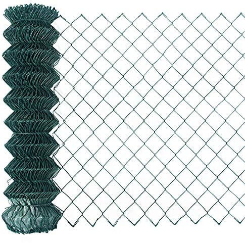 Garmix Maschendrahtzaun Gartenzaun Maschendraht Viereckgeflecht Grün 60x60mm 2,6mm (100 cm x 15 m)