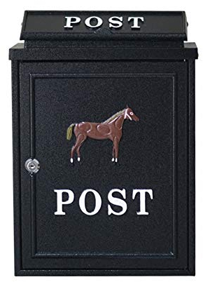 NISMIA Briefkästen Wandmontage Amerikanische Wand Hängen Briefkasten Villa Community Post Box Garten Retro Regen Outdoor Retro Zeitungskiste Zeitungs Briefkasten (Color : Black)