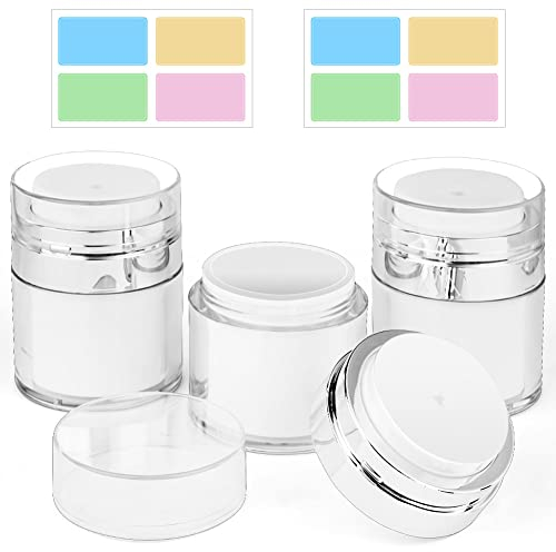 HOTUT Pot Cosmétique Airless - 3PCS 30ML Contenant Vide en Plastique pour Maquillage, Crème, Échantillons, Poudre - Très Sûr et Pratique pour le Voyage