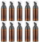 Livfa 60ml Empty Foaming Pump Dispenser for Hand Soap, Lash Cleanser, Shampoo to Travel (10pcs,Brown)