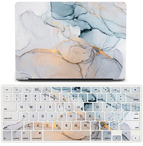 JZ Colorful Marble Casos para MacBook Pro Retina 13 (2012-2015, Models: A1502 / A1425) Hard Shell Case con Funda de Teclado - C