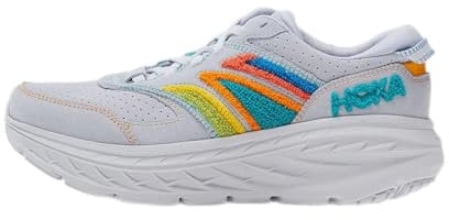 HOKA ONE ONE Bondi L Embroidery, Scarpe da Escursionismo Unisex-Adulto, Arctic Ice/Atlantis, 41 1/3 EU