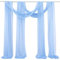PTNKUIIY Hochzeitsbogen Vorhang, 2 Stück Drapierstoff Tüllstoff Tüll Foto Hintergrund Hochzeit Vorhang Deko Querbehang Traubogen Vorhang Hochzeitsdekoration Brautparty,Urlaub Party -75 * 300cm,Blau