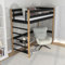 N-wood N01 Letto a Soppalco 90x200 cm, 100% Legno rovere massello, Lettino per bambini e adulti, Scala universale: destra o sinistra, Struttura inclusa, Nessuna vite sporgente, Quercia nera