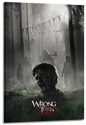 xze Wrong Turn Poster Zimmer Dekorative Leinwand Poster Ästhetischer Posterdruck Wandkunst Dekor Poster 30 x 45 cm Rahmen Stil