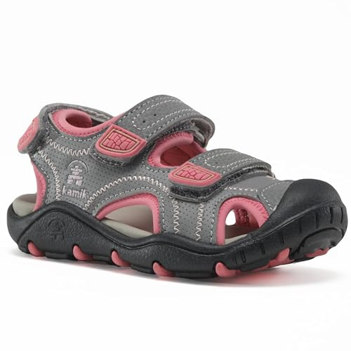 Kamik Kinder Sandale SEATURTLE2, Hellgrau/Pink, Größe 31 EU