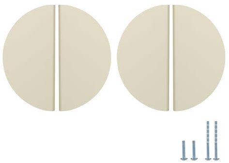 Evionlin 4 Stück cremefarbene 12,7 cm Aluminium-Legierung, bunt, halbrund, Kinder-Schubladengriffe, lustige und funktionale Schrankgriffe