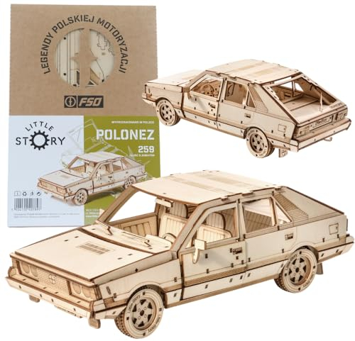 Little Story Holz Puzzle 3D Pädagogisch Modell Polonez 1500 FSO Do it Self Für Kinder Erwachsene Sammlerstück