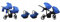 BabyLux® Kinderwagen Set 3 in 1 für Zwillinge - Trailux Duo - Sapphire - incl. Babywanne, Buggy Sportsitz, Auto-Babyschale - Autositz - Geschwisterwagen Zwillingskinderwagen mit Wickeltasche