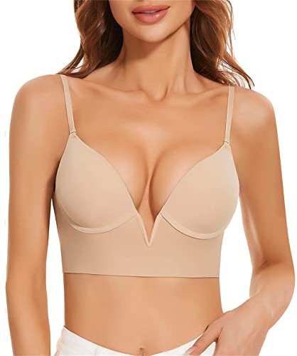 WILLBEST Schalen BH Damen ohne bügel Fischgrätmuster Tops Damen Maternity BH große brüste starker Halt sexy Neckholder Corset Oceans apart BH Hemd mit bügel Sport BH Damen Set sexy BH