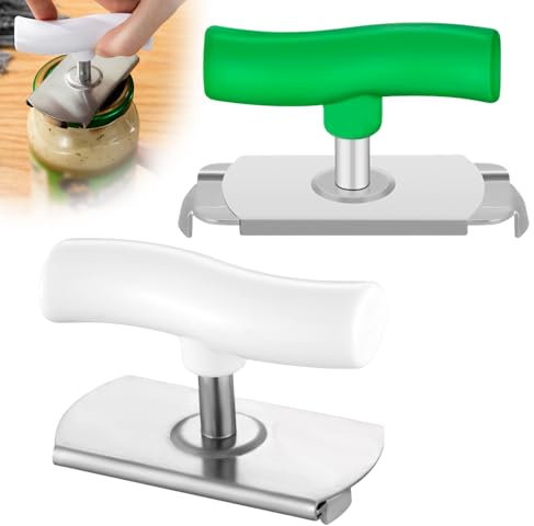 2 Piezas Abridor de tarros para artritis,Abridor de tarros Giratorio,Abrelatas de Giro,abridor de tapas de rosca,Abridor de Tarros,Abrelatas Manual,para familia, pícnics, negocios.