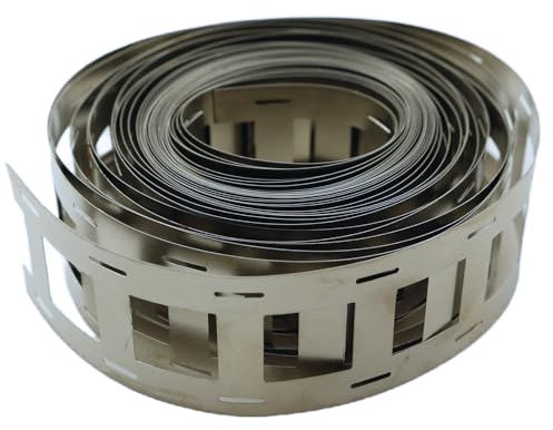 YTgilo 5m 18650 Battery Power 2 Parallel Nickel Plated Strips with 20.25mm Spacing for DIY Battery Pack Lithium Polymer Batteries Power Tools and Electronic Component Connectors