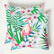 Homescapes 2er-Set Outdoor Kissen Tropical, Gartenkissen Flamingo 45x45 cm, Deko-Kissen für Terrasse & Balkon