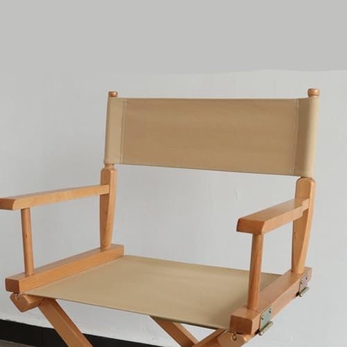 BBTISG Ersatzbezug für Regisseurstuhl Sitzbezug Regiestuhl Ersatzbezug aus Segeltuch Klassische Streifen Kausale Regisseur Stuhlbezug Set (Khaki)