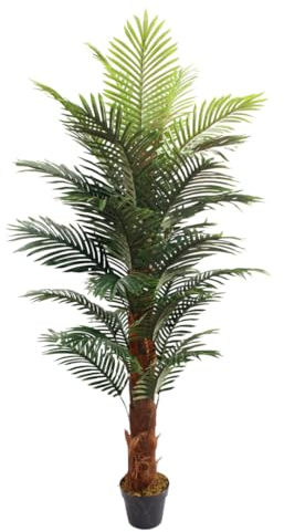 Lacers SMARAGDLINE künstliche Phoenix Palme mit 1 Stamm im Topf 180cm, realistische Optik, Dekoration für Wohnzimmer, Balkon und Büroräume- robust und langlebig ohne spezielle Pflege
