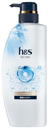 h&s for Men Scalp Gold Shampoo Pump 350ml – Refreshing Scalp Cleanse, Cool Menthol Scent, Made by P&G
