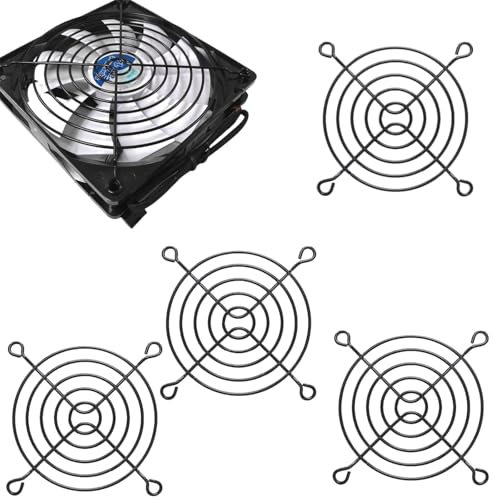 BAOSROY Grilles pour Ventilateur PC 120mm,4pcs Fan Grill Grille,Grille de Ventilateur de Refroidissement,Ventilateur de Boîtier D'ordinateur Grille,Para Caja de Ordenador PC Fingergrill Schutzgitter