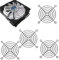 Lüftergitter für 120mm Lüfter,4pcs Lüftergitter Schutzgitter,Fan Cover,120mm Dust Filter,Dust Filter,Dust Cover Computer,120mm Fan Filter, PC Fan Filter, PC Dust Filter,Metal Grill for 120mm Fans