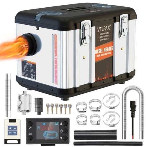 12V 8KW Diesel Air Heater, Toolbox Diesel Air Heater with 5L Fuel Tank, Portable All-in-one Truck Heater, Remote Control for Car Truck Boat Bus cars trucks RV campers