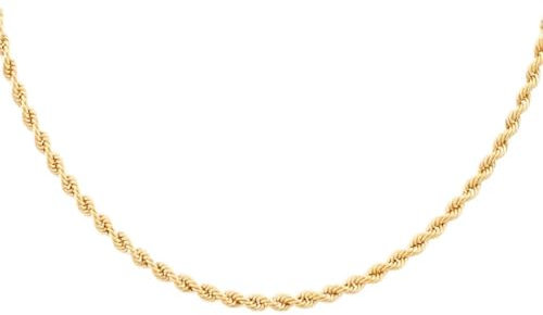 9ct Yellow Gold 16 Inch Rope Chain Necklace 040HVCY-16