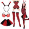 CutitiUU 5 Stück Frauen Ladybug Kostüm Set,Marienkäfer Kostüm Set für Erwachsene,Ladybug Kostüm Mädchen Marienkäfer,Bienenkostüm für Weihnachten Halloween Rollenspiel Dress up