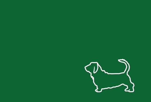 PET REBELLION | Personalised Extra-Large Pet Feeding Mat | Absorbent & Machine Washable | Customisable with Your Pet's Name | Non-Slip Backing | Basset Hound Green