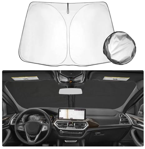 SHAOHAO Compatible con BMW X4 G02 2018-2024 Parasol Plegable con Tejido Revestido de Plata Parasol Plegable protección UV y contra el Calor Accesorios BMW X4 G02