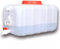LJBD Bidón de Agua con Grifos, Portátil Contenedor de Agua para Camping, Depósito de Agua Plástico Alimentario para Caravana Picnic Cocina Viajes Emergencia (Blanco, 25L)