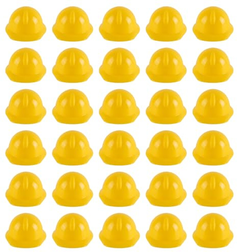 Laroal 30 Pcs Mini Miniatur BAU Hut BAU Helm Schutzhelm Website Helm Dekoration