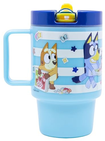 Taza infantil de plástico con tapa de 530 ml de Bluey