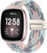 Issinlky Geflochtenes Nylonband für Versa 3/Versa 4, elastisches Armband für Sense 2/Sense Smartwatch