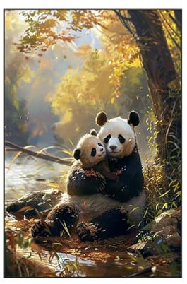 RNXAOPEN Animal Peinture par Numero Adulte, Peinture Numero Panda Tableau a Paint by Numbers Adulte Kits Apportez des Pinceaux et de la numéro d'art, pour Decoration Murale Cadeau Femme 80x110 cm K-4