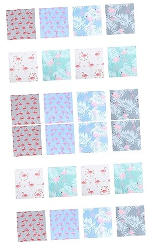 OSALADI 2 Sätze Flamingo Drucktücher Quiltstoff Sticktuchherstellung Stickstoff Steppstoff Stoffe Nähen DIY Zubehör Dekostoff DIY Drucktücher 12 Stücke * 2