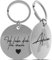 Meinearmbänder Personalisierter Schlüsselanhänger mit Gravur – Hochwertiger Druck – Robuster & stilvoller Anhänger – Individuelles Geschenk für Männer & Frauen (Silberner runder Schlüsselanhänger)