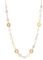Dazylleco Kette Gold Damen Lange Perlenkette Statement Lang mit Stein Perlen Geschenke für Frauen Gold Modeschmuck(White)