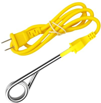 Lotnery Portable Electric Water Heater, Boiling Water Heating Tube - Copper & PVC - Mini Portable Stick Immersion Heater for Coffee, Tea, Milk, Hot Beverages, 220V 600W for Camping,Travel