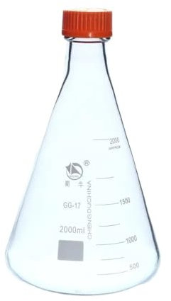 3pcs/set Screw Cap Conical Flask high borosilicate glass thicked type Erlenmeyer flask High Temperature Resistance GL45