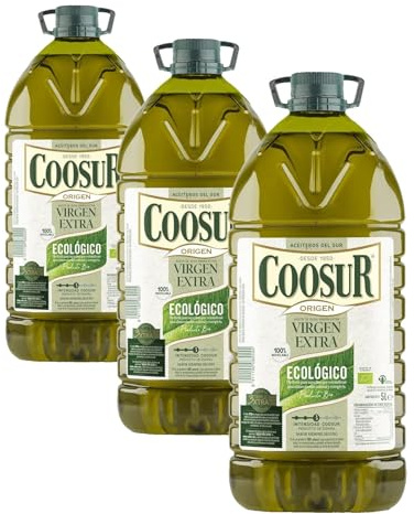 Coosur - Aceite de Oliva Virgen Extra Ecológico - 5L (Paquete de 3)