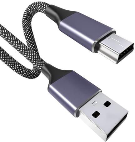 Yaekea 3.3FT Mini USB Kabel Kompatibel mit Garmin GPS, Canon/Nikon Kamera, PS3 Controller, Blue Yeti Mikrofon, Texas Instruments Rechner, Gopro Hero, Dash Cam Zwei-Ton geflochtenes Mini Kabel