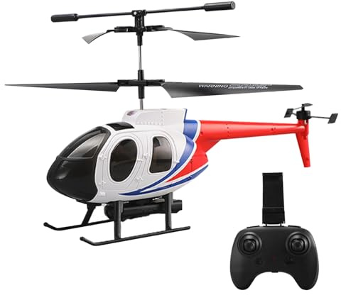 Takingup RC Helicopter with HD Camera 6 Channel 2.4Ghz 350mAh Remote Control for 15 mins Flying Easy Assembly ABS White for Kids - RC Helicopter
