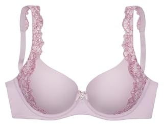 Lascana Damen Schalen-BH Nahtlose Cups, Formbügel, Spitze, große Größen, verstellbar