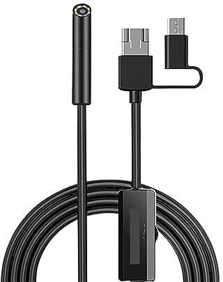 Industrie Endoskop Kamera 8mm Objektiv IP67 wasserdichte Auto Motor Kanalisation Rohr Inspektion for Smartphone PC USB Typ C Deutlichere Bilder Genaue Inspektionen(10m,8mm Hard Cable)