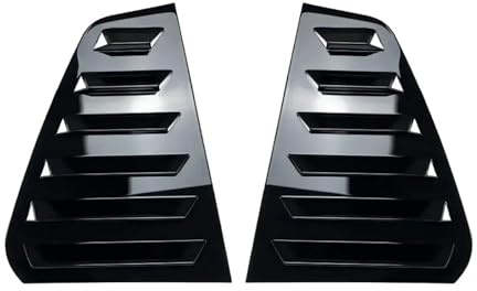 Auto Becquets Arrière pour Golf 7 .5 MK7 Arrière Triangle Fenêtre Persienne Volet Latéral Stores Couverture Garniture Autocollant Évent(Noir Brillant)