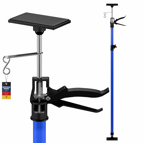 Deckenstütze 2er Set 115–290 cm, stufenlos höhenverstellbare Montagestütze bis 30kg aus Stahl, Einhand-Schnellspannstütze, Teleskopstütze für Decken, Wände, Türzargen und Montagearbeiten