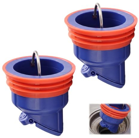 2 Piezas Tapa Bote Sifónico Antirretorno para Ducha, Sifón Antiolor con Válvula de Silicona, Valvula Antiolores Ducha, Desagüe Baño, Protección contra Malos Olores y Reflujo, Instalación Fácil