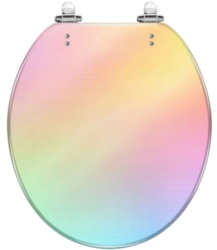 Elongated Zen Toilet Seat with Bamboo Resin Basalt Stones Slow Close Lid Quick-Release Hinges Easy to Clean 16.5x14.5 inches