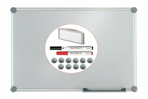 MAUL 63128-84 weißwandtafel 2000, Komplett-SetSilber, 1.800x900 mm