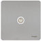 Schneider Electric Ultimate Screwless Flat Plate - Single TV Aerial Socket, GU7410WSS, Stainless Steel with White Insert