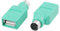 Sourcingmap Mini-DIN 6 Broches PS/2 vers USB Adaptateur Port Souris Vert Lot de 2